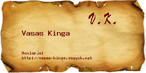 Vasas Kinga névjegykártya